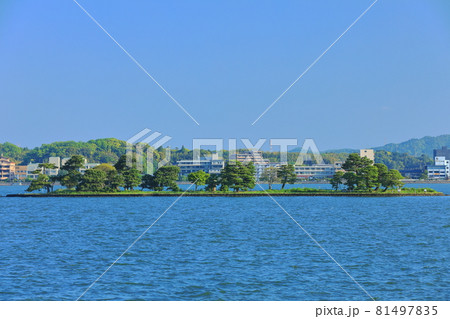 【島根県】晴天下の嫁ヶ島（宍道湖） 81497835
