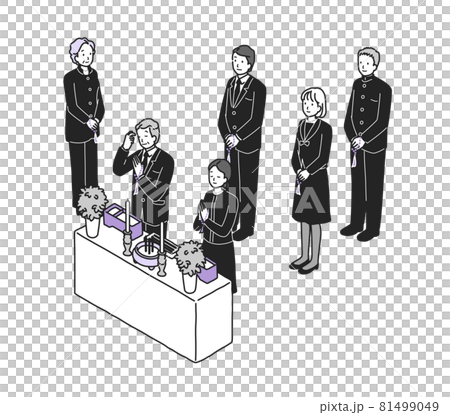 Funeral image (burning incense) 81499049