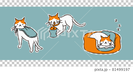 Cat clothing, food and housing (simple) 81499197