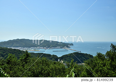 加太国民休暇村から加太港を望む　【和歌山県和歌山市加太】 81499239