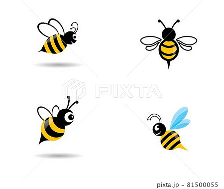 Bee logo vector icon Bee logo vector icon 81500055