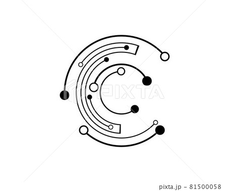 Circuit logo template vector icon 81500058