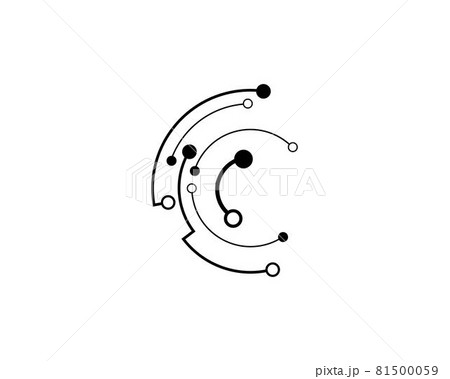 Circuit logo template vector icon Circuit logo template vector icon 81500059