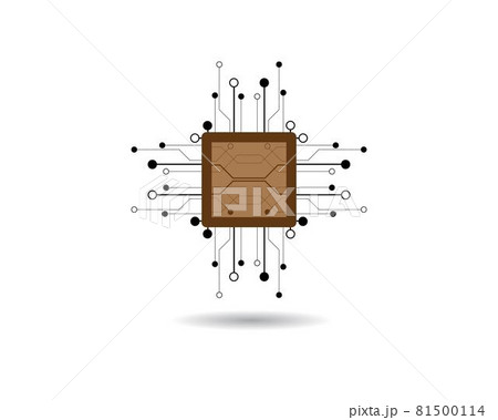 Circuit logo template vector icon Circuit logo template vector icon 81500114