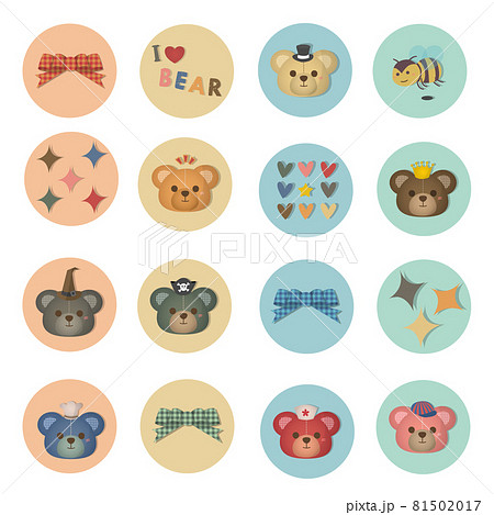 I LOVE bear icon SET ,クマアイコンセット 81502017