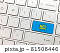 Computer keyboard enter button with NFT symbol. non fungible tokens concept 81506446