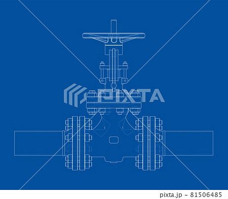 Industrial valve. Vector rendering of 3d 81506485