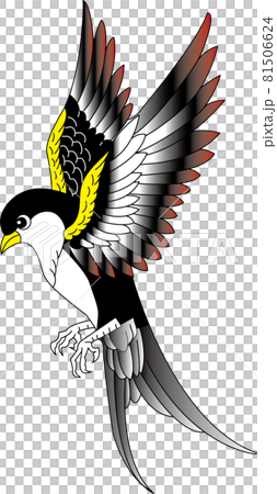 Swallow that spreads its wings 81506624