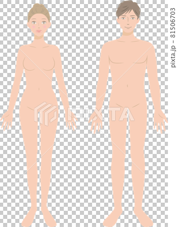 Male and female body naked whole body 81506703