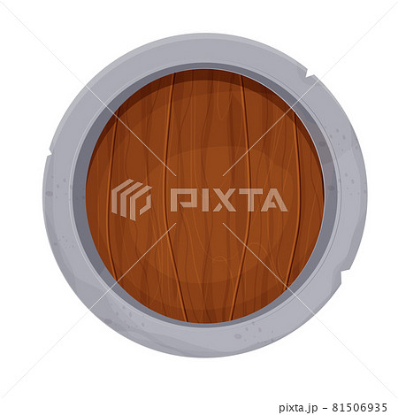 Wooden and stone shield, medieval protection in cartoon style isolated on white background. Comic ui asset, decoration, clip art Wooden and stone shield, medieval protection in cartoon style isolated on white background. Comic ui asset, decoration, clip art 81506935