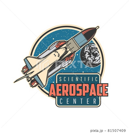 Space shuttle icon, carrier rocket and spaceship 81507409