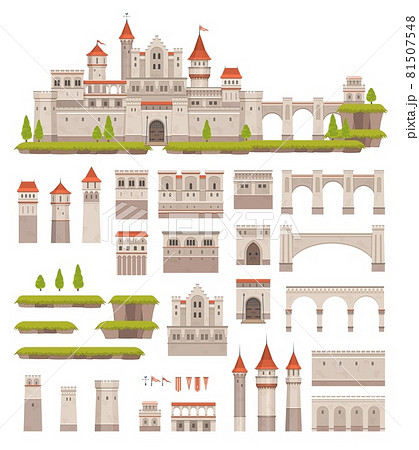 Medieval castle constructor, kids game, palace kit Medieval castle constructor, kids game, palace kit 81507548