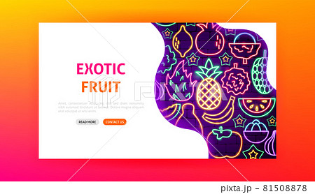 Exotic Fruit Neon Landing Page 81508878