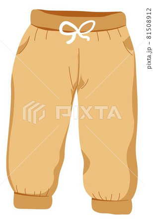 Sportive cotton pants for children clothes vector Sportive cotton pants for children clothes vector 81508912