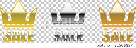 Gold, silver and copper crown icon set for sale no.06 Gold, silver and copper crown icon set for sale no.06 81509857