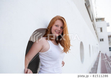 portrait of a teenage girl with red hair portrait of a teenage girl with red hair 81511286