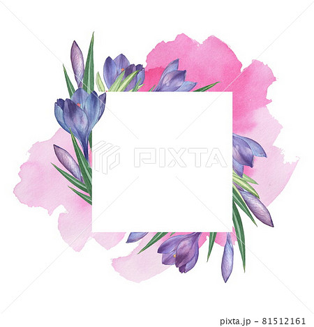 クロッカスの水彩画（フレーム付き） クロッカスの水彩画（フレーム付き） クロッカス | R_M ｜インテリア
