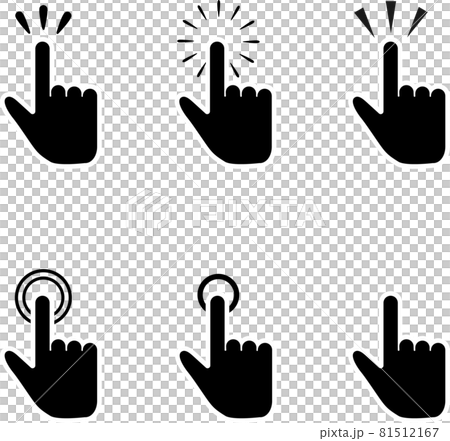 アイコン タッチ クリック 指のイラスト素材