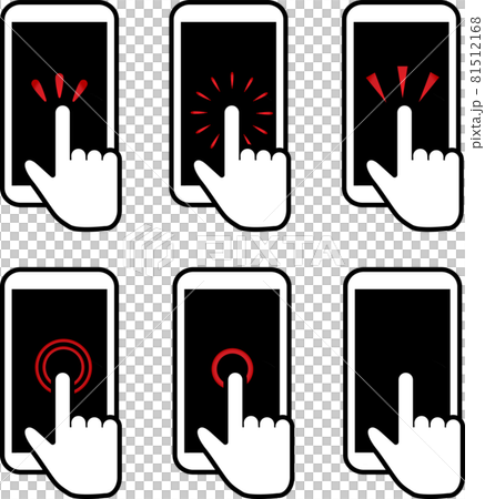 Icon touch click finger Icon touch click finger 81512168