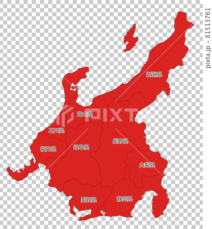 日本地方区分_中部_県名入り_re 日本地方区分_中部_県名入り_re 81513761