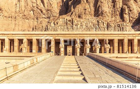 Mortuary Temple of Hatshepsut, the upper terrace, Luxor, Egypt 81514136