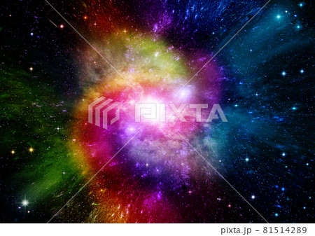 galaxy in a free space. 3D rendering 81514289