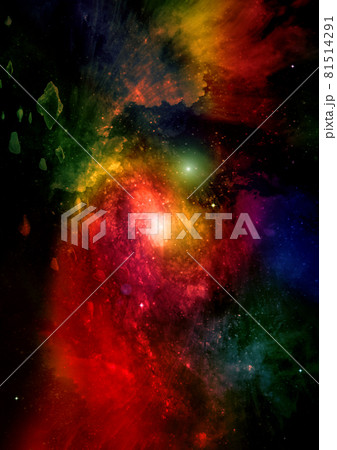 galaxy in a free space. 3D rendering 81514291