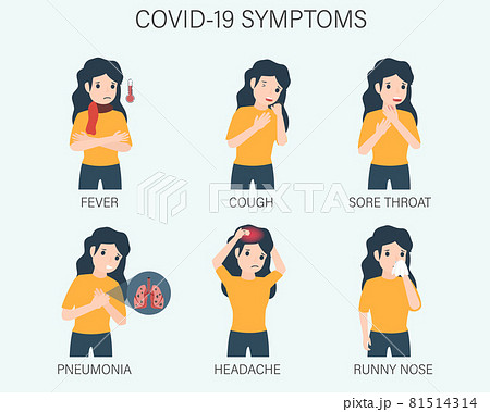 Novel Coronavirus : NCoV infographics elements, human are showing coronavirus symptoms. health and medical. Novel Coronavirus 2019. Pneumonia disease. vector illustration. 81514314