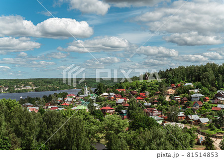 Beautiful ancient Russian city Plyos in the 81514853