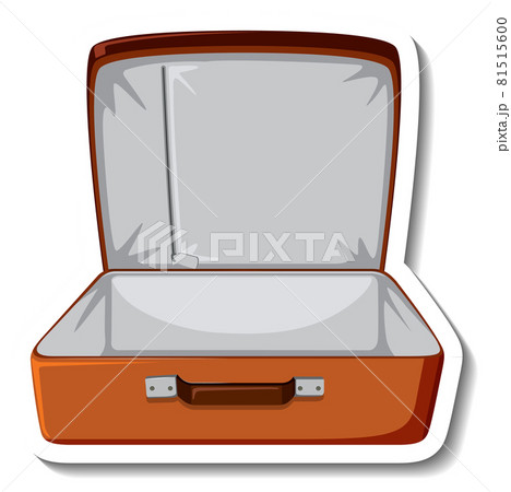 Leather suitcase opened cartoon sticker 81515600