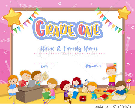 Grade one diploma certificate template 81515675