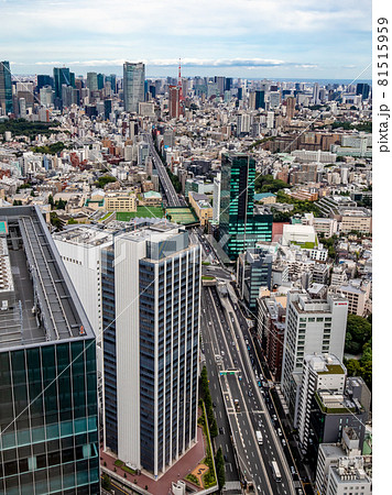 渋谷駅周辺からの俯瞰 都市風景 渋谷駅周辺からの俯瞰 都市風景 81515959