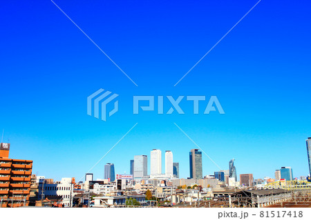 名古屋市、名古屋駅前超高層ビル群の風景 名古屋市、名古屋駅前超高層ビル群の風景 81517418