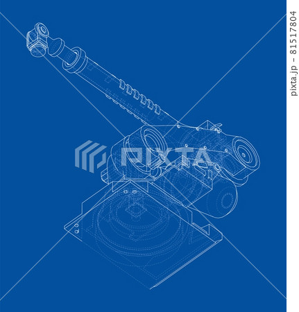 Industrial Robotic Arm. Vector 81517804