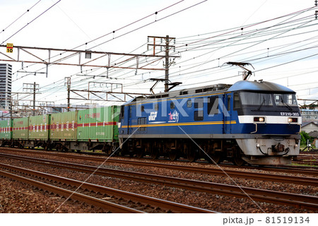東海道本線を行くEF210-303コンテナ貨物列車 81519134