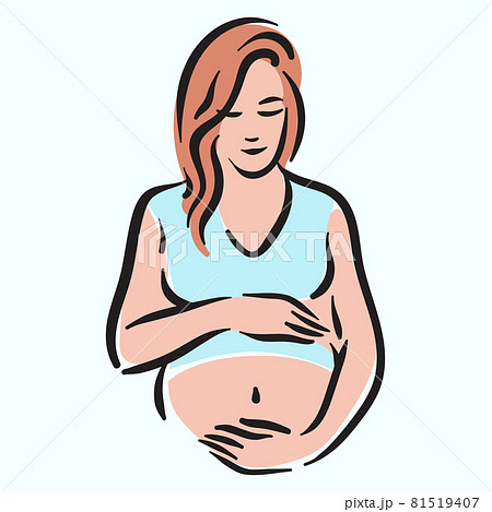 Fertillity pregnancy mother woman with belly illustration Fertillity pregnancy mother woman with belly illustration 81519407