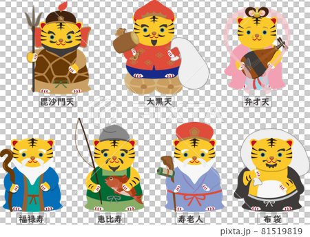 七福神　虎　名称付き 81519819
