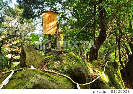伊勢原市　大山登山道女坂の眼形石（大山の七不思議） 81520038