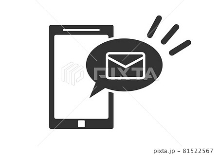 スマートフォン メール受信 ベクター スマートフォン メール受信 ベクター 81522567