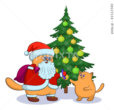 Cat Santa Claus and Kitten Cat Santa Claus and Kitten 81522569