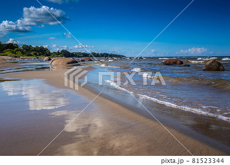 Seascape of the Gulf of Riga, Latvia, Baltic country 81523344