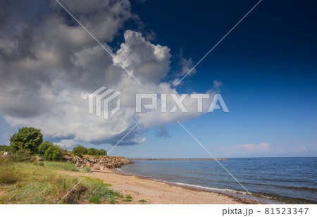 Seascape of the Gulf of Riga, Latvia, Baltic country Seascape of the Gulf of Riga, Latvia, Baltic country 81523347