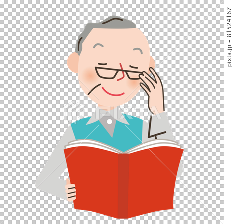 読書をするおじいさん 読書をするおじいさん 81524167