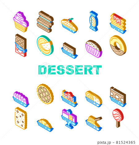 Dessert Delicious Food Collection Icons Set Vector Dessert Delicious Food Collection Icons Set Vector 81524365