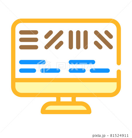 astigmatism test ophthalmology color icon vector illustration 81524911