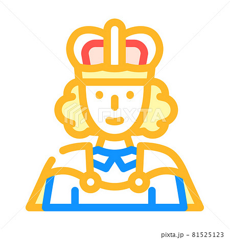 queen fairy tale color icon vector illustration 81525123