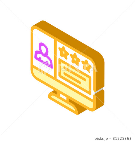 review video call isometric icon vector illustration 81525363