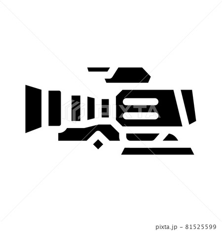 video camera glyph icon vector illustration 81525599