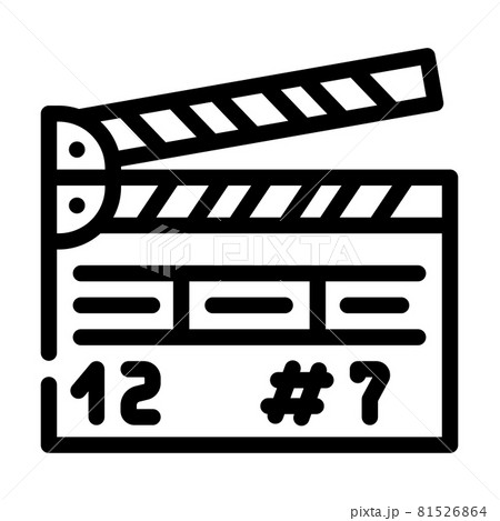 clapperboard tool line icon vector illustration clapperboard tool line icon vector illustration 81526864