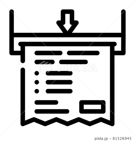 receipt check line icon vector illustration 81526945